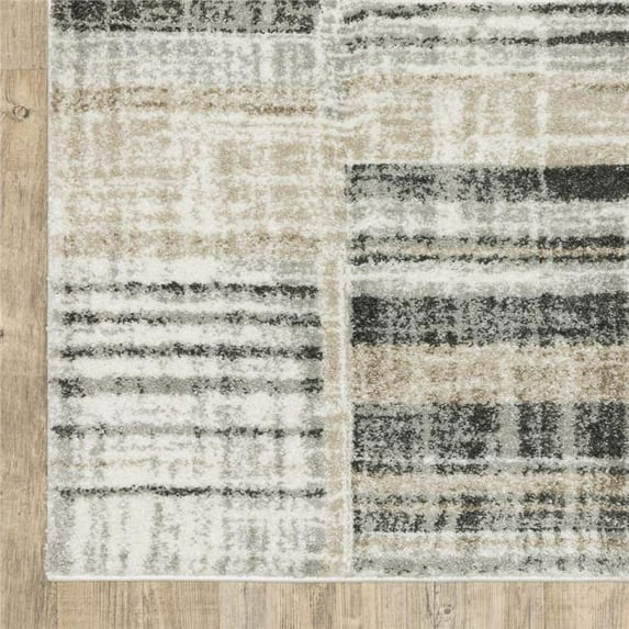 3 x 5 ft. Geometric Power Loom Stain Resistant Area Rug, Multi Color