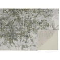 thumbnail image 1 of 3 x 5 ft. Green Gray & Ivory Abstract Distressed Stain Resistant Rectangle Area Rug, 1 of 1
