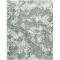 thumbnail image 1 of 3 x 5 ft. Green & Ivory Patchwork Distressed Stain Resistant Rectangle Area Rug, 1 of 1