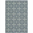 thumbnail image 1 of 3 x 5 ft. Ivory Geometric Stain Resistant Indoor & Outdoor Rectangle Area Rug - Ivory and Blue - 3 x 5 ft., 1 of 1