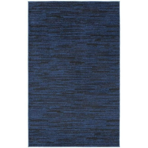 3 x 5 ft. Midnight Blue Non Skid Indoor & Outdoor Rectangle Area Rug - Midnight Blue - 3 x 5 ft.