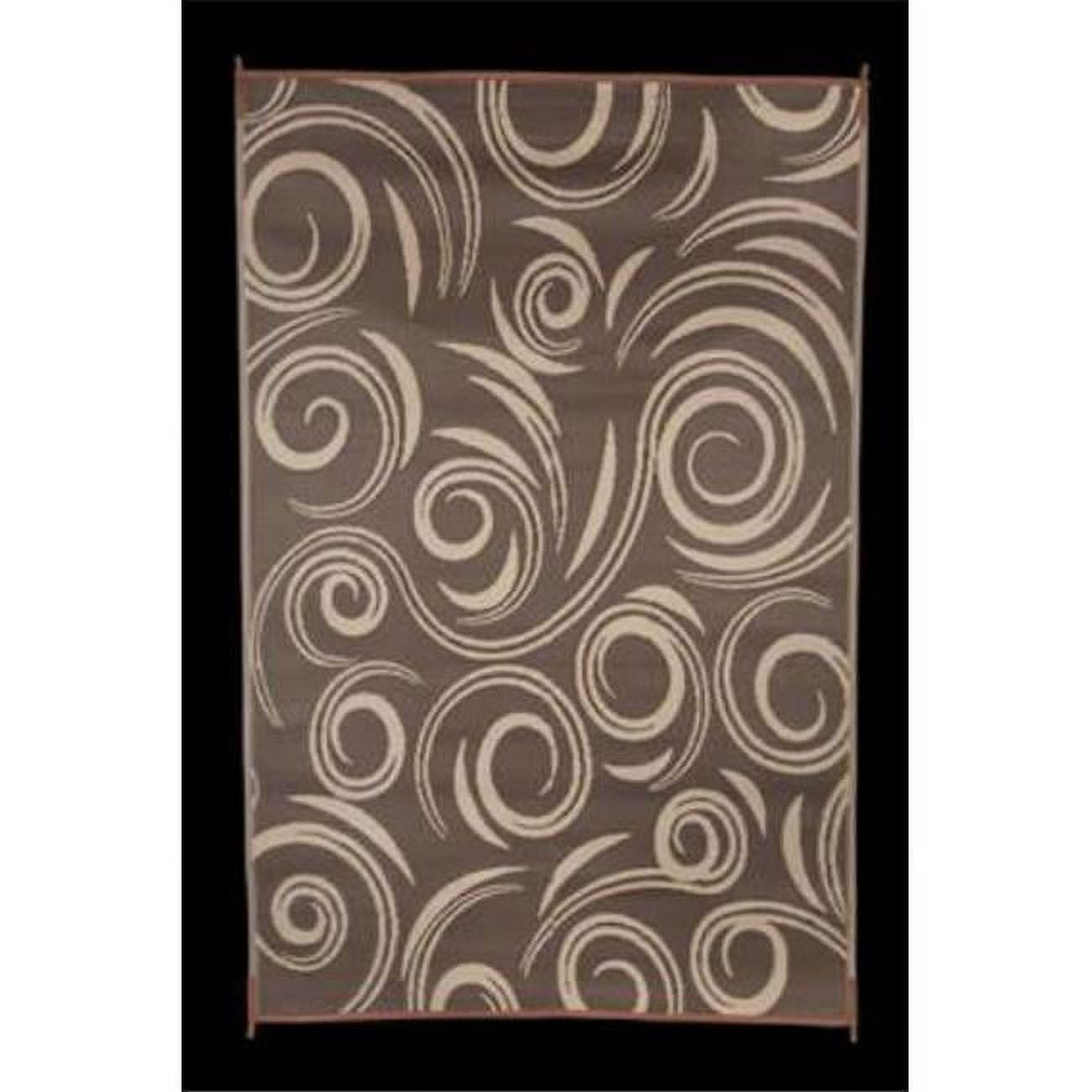 3 x 5 ft. Reversible RV Work & Play Mat - Brown & Beige