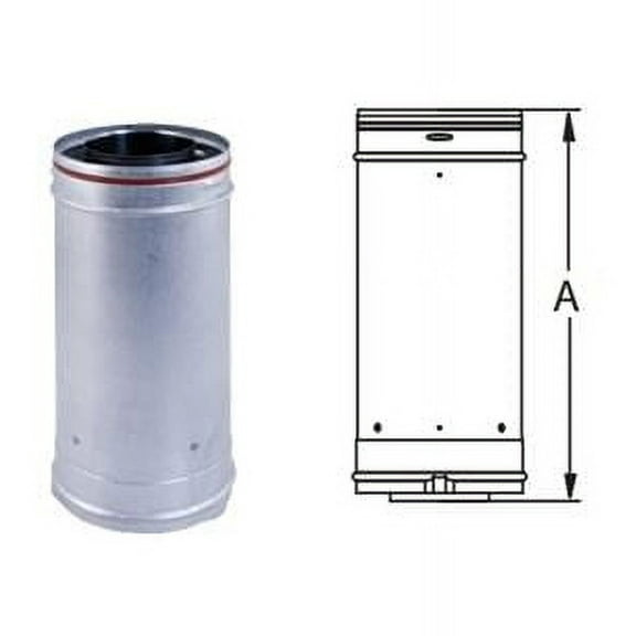 3 x 5 in. Concentric Vent Stainless Steel Inner Pipe - 6 in. Length