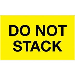 3 x 5 in. - Do Not Stack Fluorescent Yellow Labels