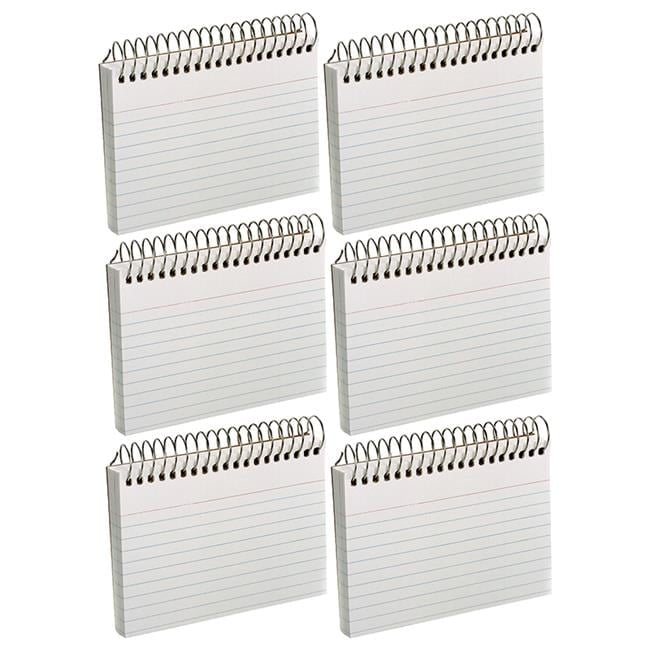 3 x 5 in. Oxford Spiral Index Card, White - Pack of 6