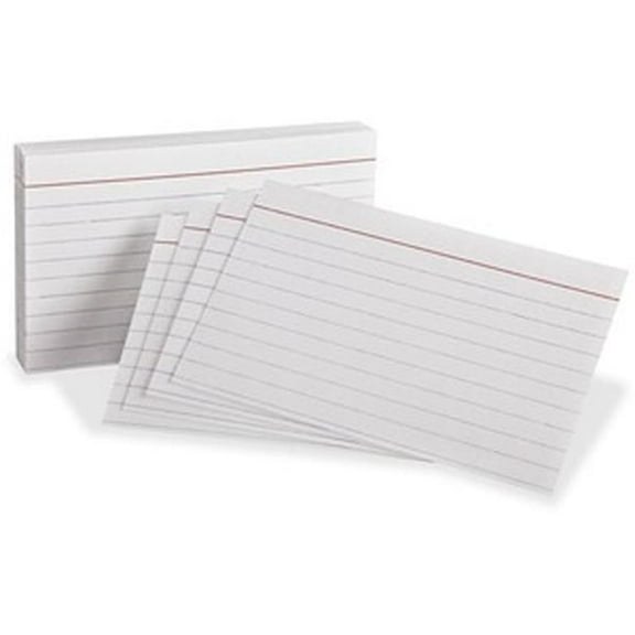 3 x 5 in. Ruled Heavyweight Index Cards, White