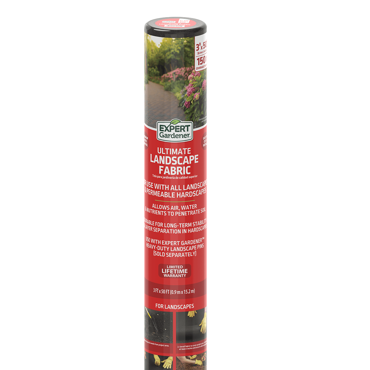 Expert Gardener 3' x 50' Ultimate Landscape Weed Control and Hardscape Stabilizer Fabric