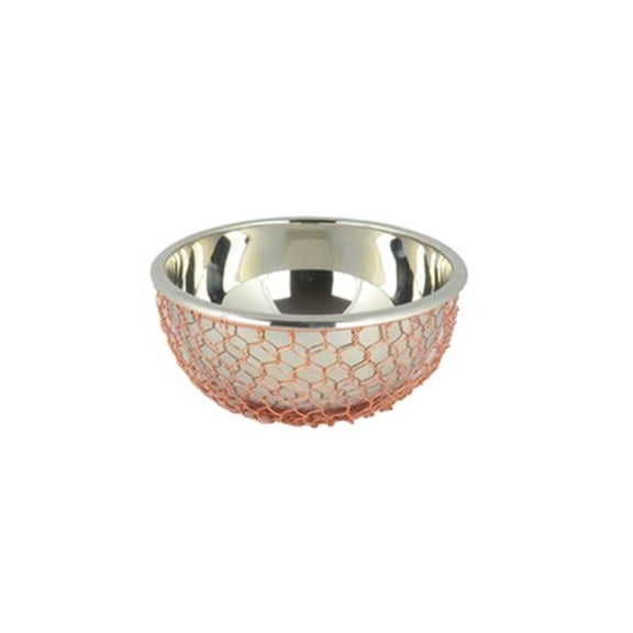 3 x 6.5 in. Small Salad Bowl with Copper Design