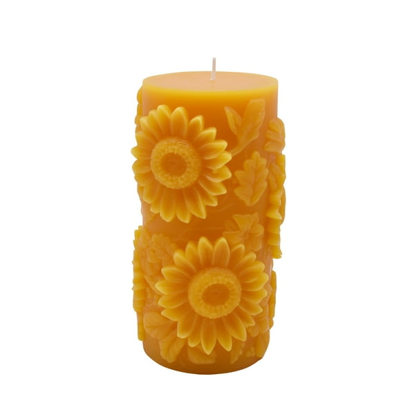 3" x 6" Scented Sunflower Pillar Candle by Ashland - Fall Home Decor