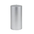 thumbnail image 1 of 3 x 6 in. Pillar Candle, Metallic Silver, 1 of 1