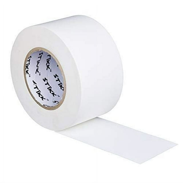 3" x 60 Yard 55 Meter STIKK White Gaffers Tape No Residue Cloth Matte