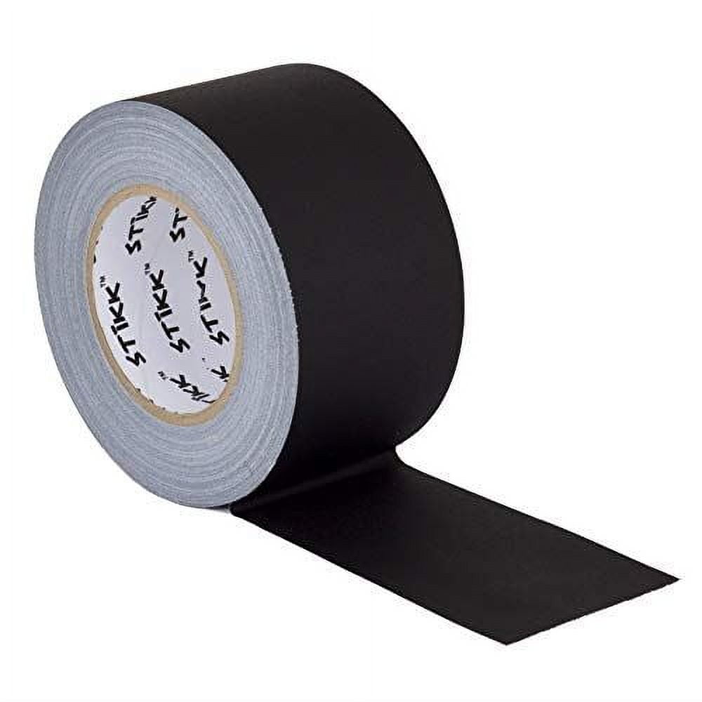 3" x 60 Yard 72mm x 55 m 11 mil STIKK Black Gaffers Tape No Residue