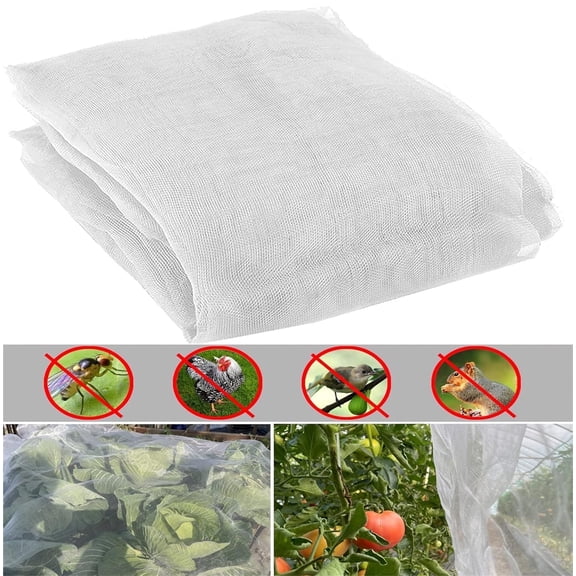 3 x 6M Garden Mesh Netting for Plants,Bexikou Fine Mesh Insect Netting Vegetable Plant Protection Netting for Vegetables Flowers Fruits Garden Outdoors Barrier Screen Birds(60Mesh)