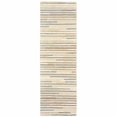 thumbnail image 1 of 3â€™ x 8â€™ Beige and Gray Eclectic LinesRunner Rug, 1 of 3