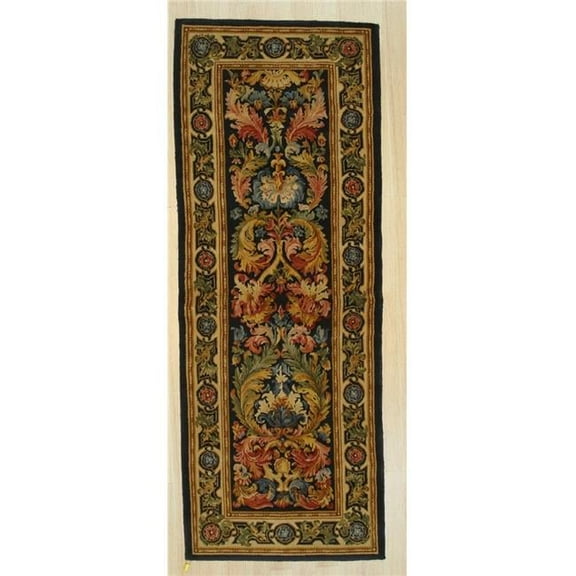 3 x 8 ft. Spring 2031 Traditional Savonnerie Area Rug - Brown