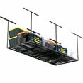 thumbnail image 1 of 3 x 8FT Overhead Garage Storage Rack, Adjustable Ceiling Storage Racks, Garage Shelving Heavy Duty Storage Organizer System, 600lbs Weight Capacity (Black), 1 of 8