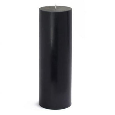 3 x 9 in. Pillar Candle, Black