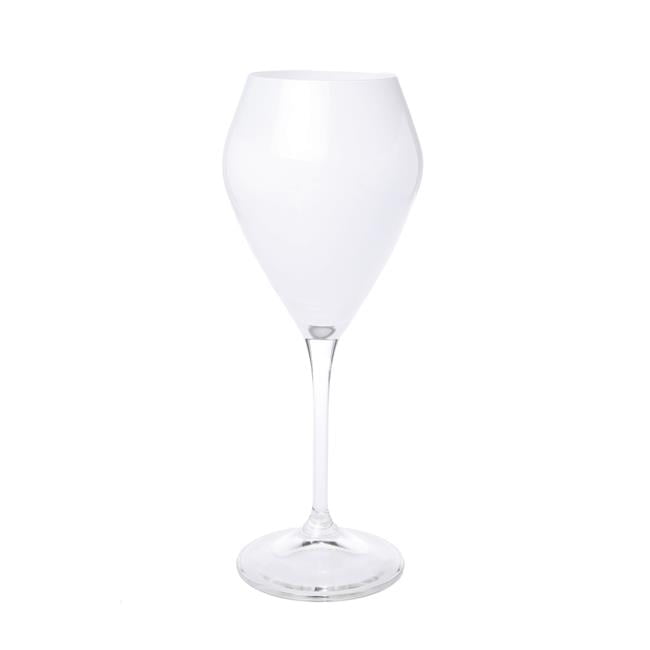 3 x 9 in. V-Shaped White Wine Glasses with Clear Stem, Set of 6
