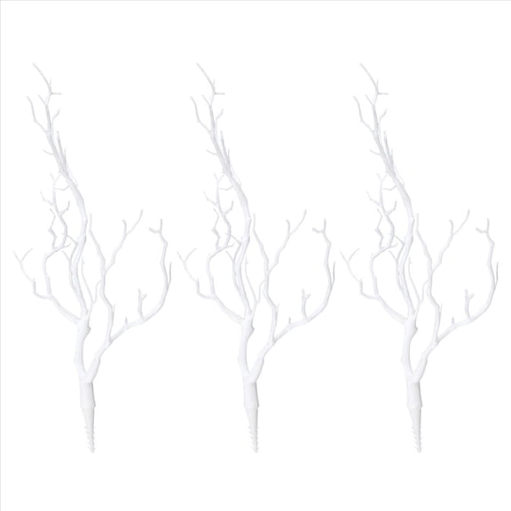 3 x Artificial White Dry Plant Tree Branch Wedding Party Decor,3 x Plastic dry tree branch,White