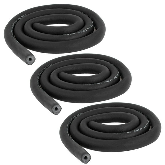 3 x Black 3/8" x 3/8" Foam Hose Insulation 6 Ft for Home Air Conditioner