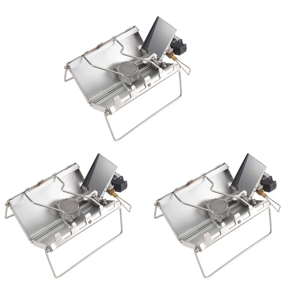3 x Camping Gas Stove kit-Silver