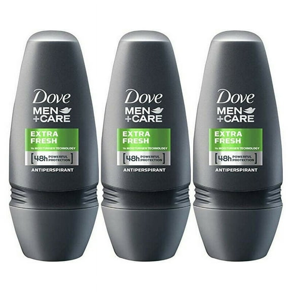 3 x Dove Mens + Care Extra Fresh Roll On Anti Perspirant Deoderant for Men 50ML