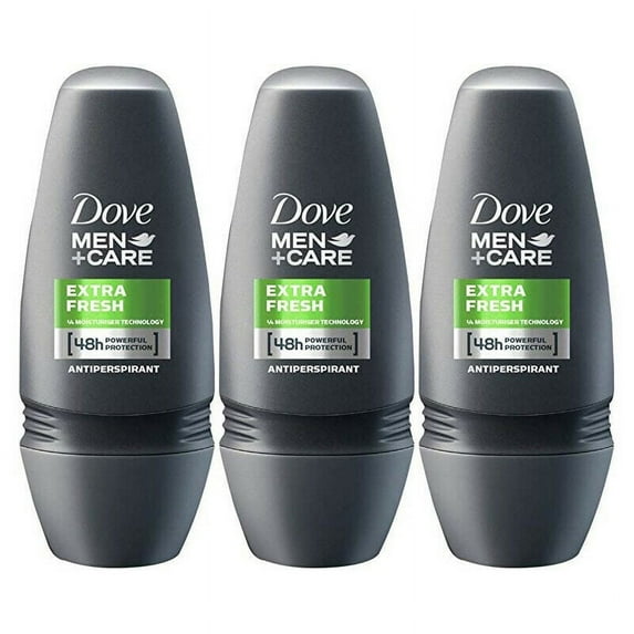3 x Dove Mens + Care Extra Fresh Roll On Anti Perspirant Deoderant for Men 50ML