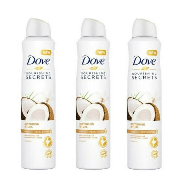 3 x Dove Nourishing Secrets Coconut & Jasmine 48HR Deodorant Spray, 150ML
