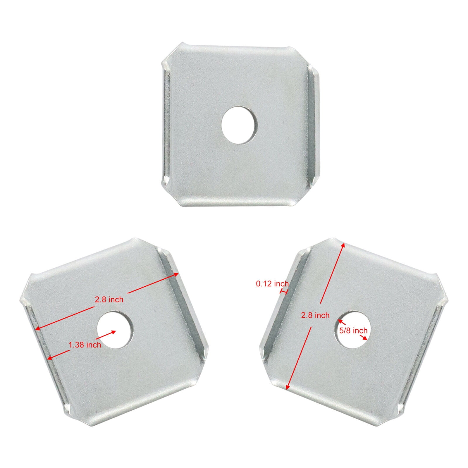 3 x Dual Mulching Blade Adapters w/o Blades Fits all standard