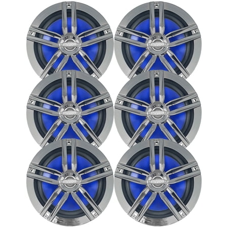 3 x Enrock Marine 2-Way 180-Watts High-Performance 6.5" Water-Resistant Loudspeaker (Charcoal)(3 Pairs)