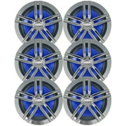 3 x Enrock Marine 2-Way 180-Watts High-Performance 6.5 Water-Resistant Loudspeaker Charcoal3 Pairs