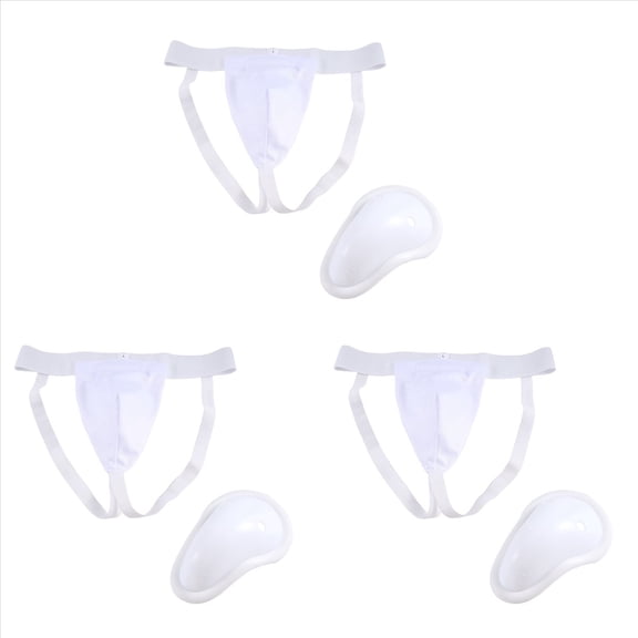 3X Groin Protector Cup Men, Boxing Kickboxing Muay Groin Guard, Ventilated Adjustable, Karate Fighting Training L