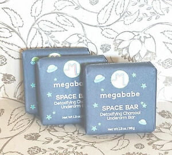 3 x Megababe Space Bar Detoxifying Charcoal Underarm Bar 36g/1.3oz ea