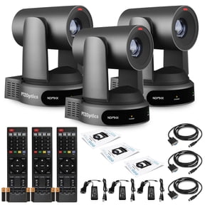 3 x PTZOptics Move 4K SDI/HDMI/USB/IP PTZ Camera with 30x Optical Zoom (Gray) (PT30X-4K-GY-G3)