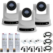 3 x PTZOptics Move SE SDI/HDMI/USB/IP PTZ Camera with 30x Optical Zoom (White) (PT30X-SE-WH-G3)