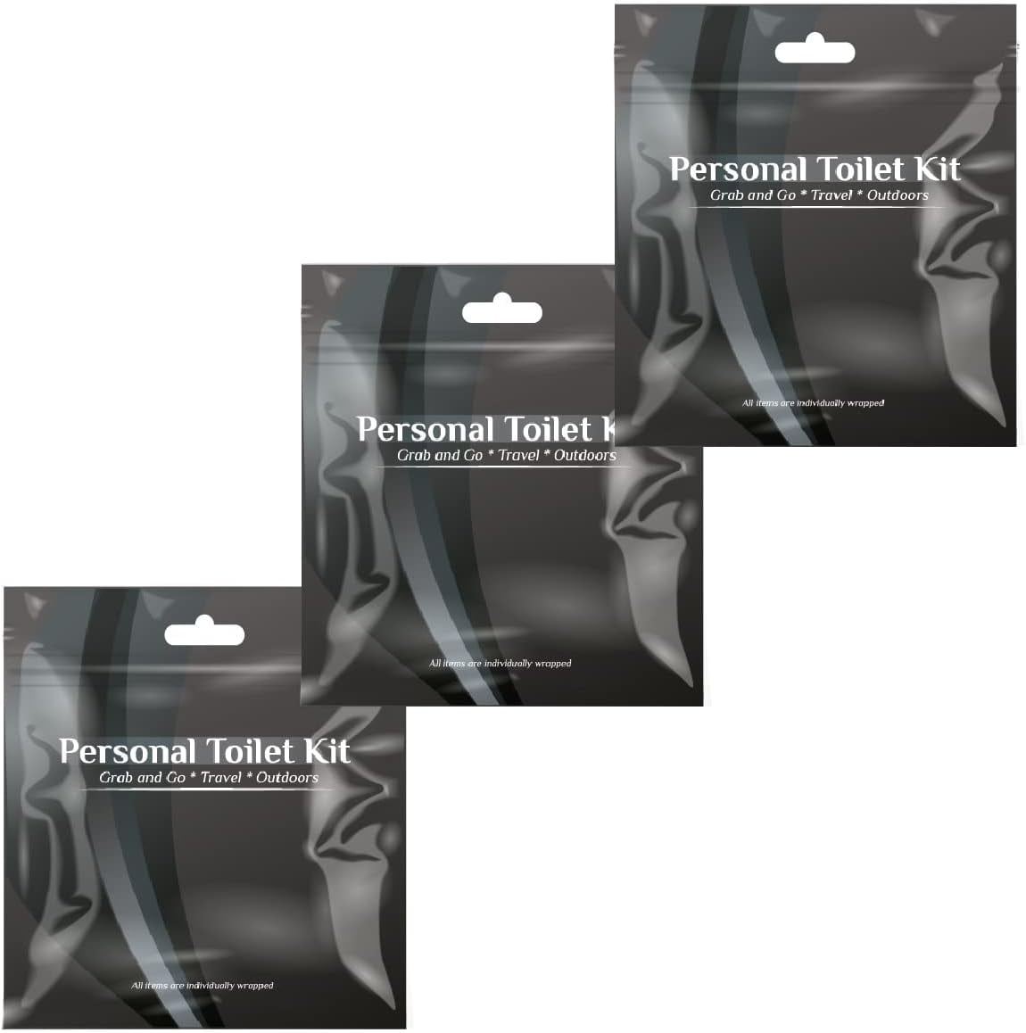 3 x Personal Toilet Kit | Public Restroom Kit | , Toilet Seat Cover ...