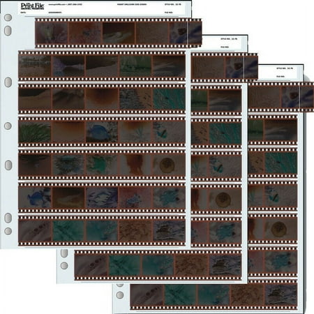 3 x Print File Archival Storage Sheets 35-7B25 for 35mm Film Negatives 7 Strips 25 Pack
