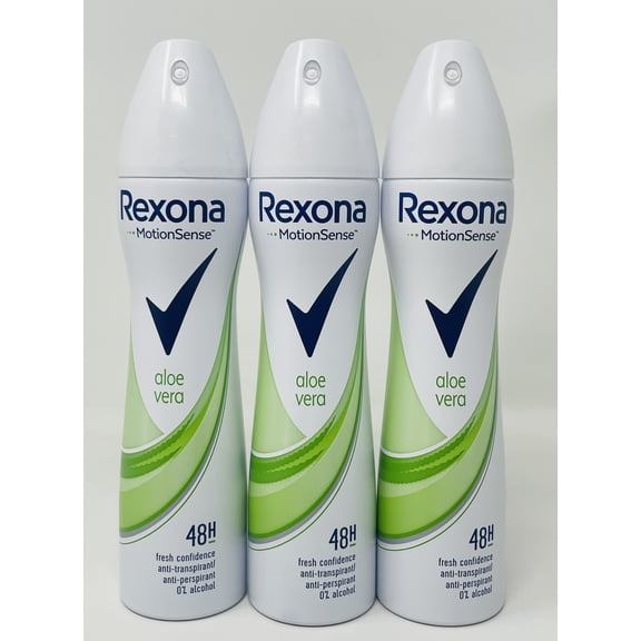 3 x Rexona motion sense aloe vera 48H fresh confidence anti-transpirant 0% alcohol 200 ML