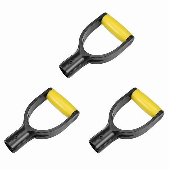 3 x Snow Shovel Handle-Yellow & Black