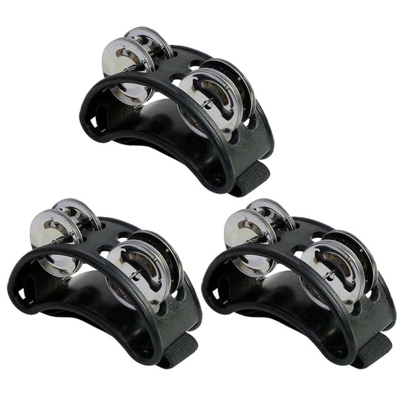 3 x Tambourines-Black