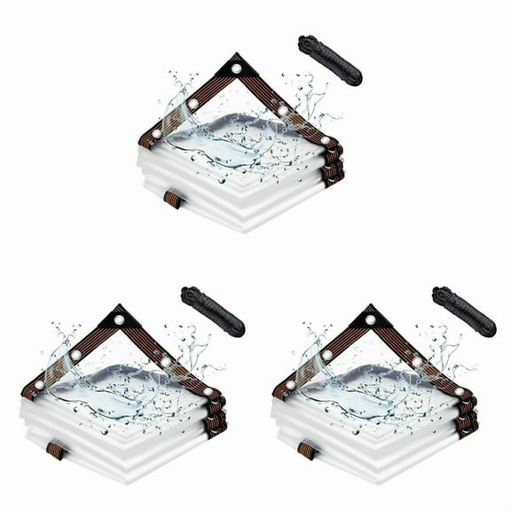 3 x Waterproof Tarps-Transparent