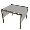 thumbnail image 1 of 3'x10' Light Grey Outdoor Sun Shade Panel Universal Pergola Replacement Cover Canopy with Grommets Weight Rods Sun Block Cover, 1 of 5