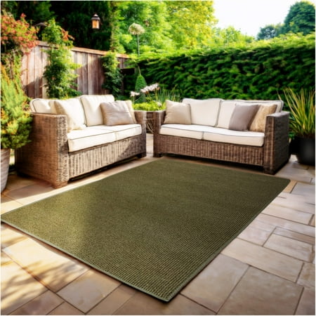 Koeckritz Rugs 3'x12' Olive Amber Luxe Soft Indoor Outdoor Rug for Comfort & Style