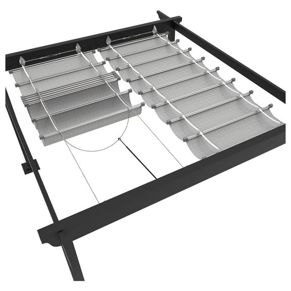 3'x12' Retractable Shade Awnings for Patio, 240GSM Breathable Replacement Pergola Cover Outdoor Shade Canopy with Cable Hardware for Deck Porch Garage Backyard, Light Gray