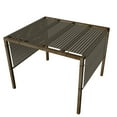 thumbnail image 1 of 3'x13' Pergola Replacement Cover Canopy Sun Shade Screen Panel with Gromets Weighted Rods for Patio Deck Backyard Hollow out Brown, 1 of 5