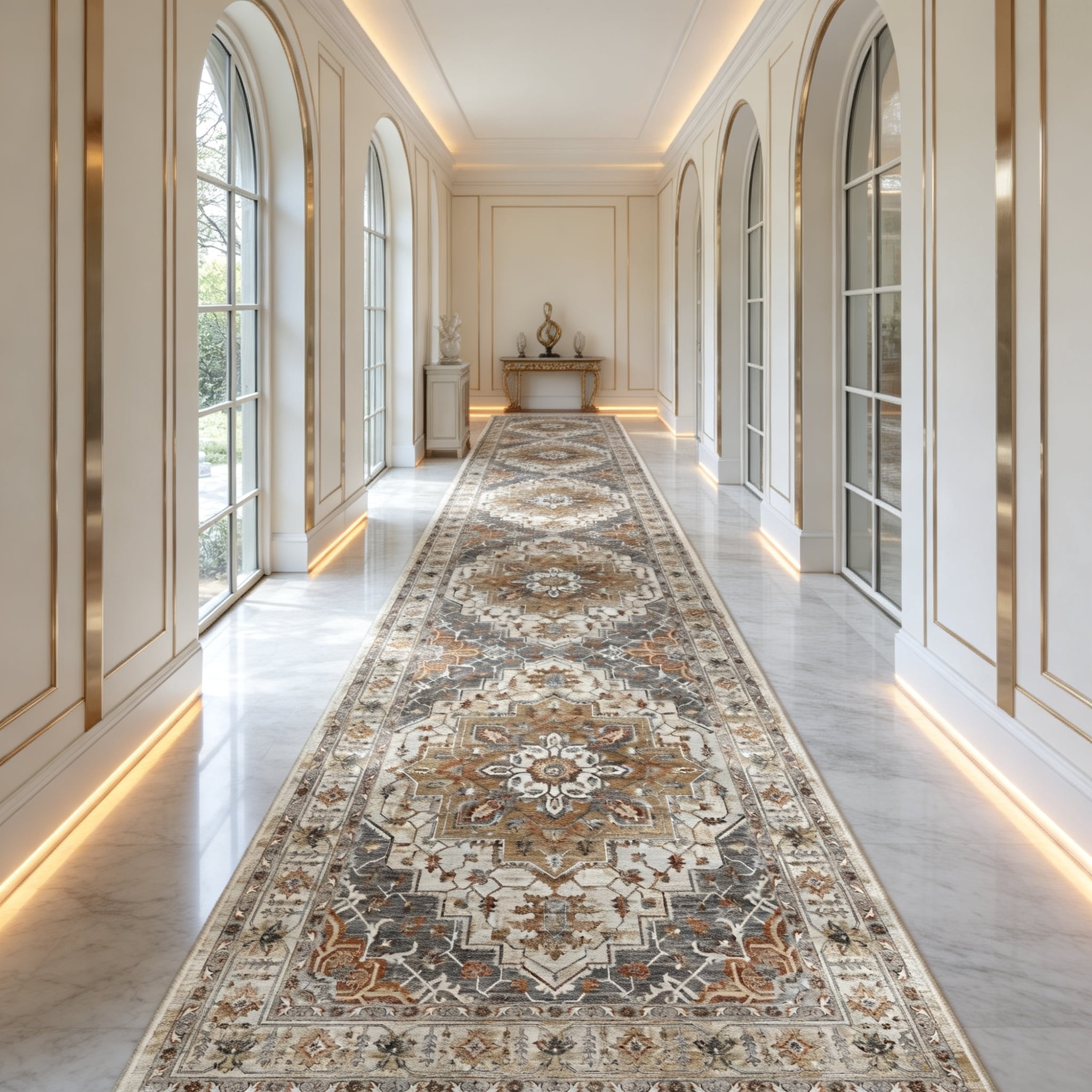 3'x18' Hallway Runner Rug – 18 ft Washable Kitchen & Entryway Runner ...