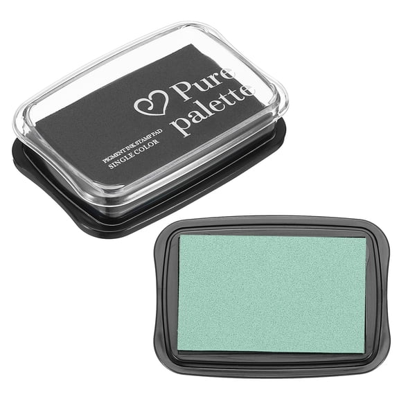 3"x2" Large Stamp Pad, 2Pcs Washable Craft Ink Pad for Rubber Stamp Card Making Stamping Scrapbook Fingerprint Handprint, Green
