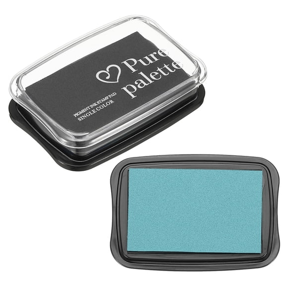3"x2" Large Stamp Pad, 2Pcs Washable Craft Ink Pad for Rubber Stamp Card Making Stamping Scrapbook Fingerprint Handprint, Light Blue