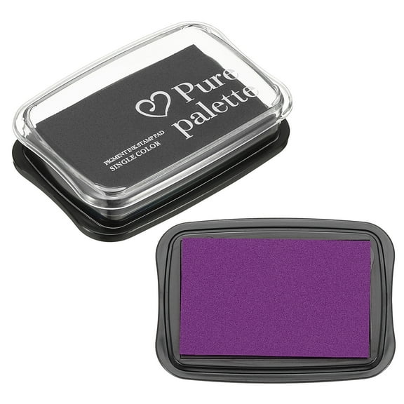 3"x2" Large Stamp Pad, 2Pcs Washable Craft Ink Pad for Rubber Stamp Card Making Stamping Scrapbook Fingerprint Handprint, Purple