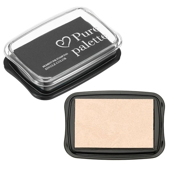 3"x2" Large Stamp Pad, 2Pcs Washable Craft Ink Pad for Rubber Stamp Card Making Stamping Scrapbook Fingerprint Handprint, Yellow